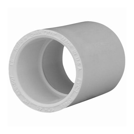 Charlotte Pipe And Foundry 114 WHT SxS Coupling PVC 02100  1200HA